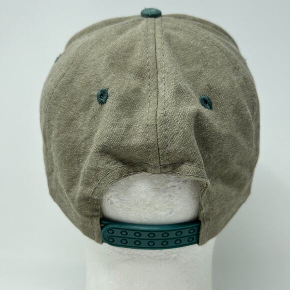 Vintage 90s Greenlee Textron Hat Baseball Cap Steel Fish Tape Snapback Beige - Picture 3 of 9